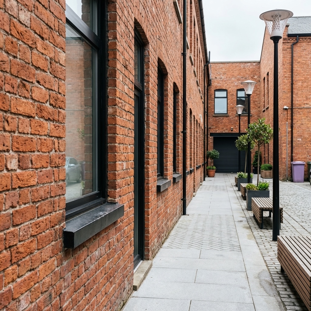 Commercial brick masonry building exterior in Bloomfield, NJ