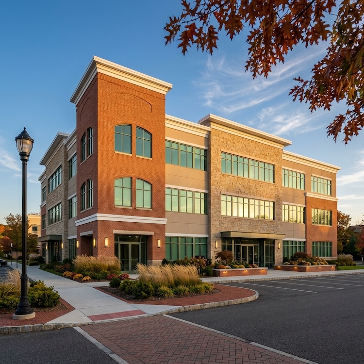 Commercial masonry project in Wayne, North Jersey by Masonry Pro Construction