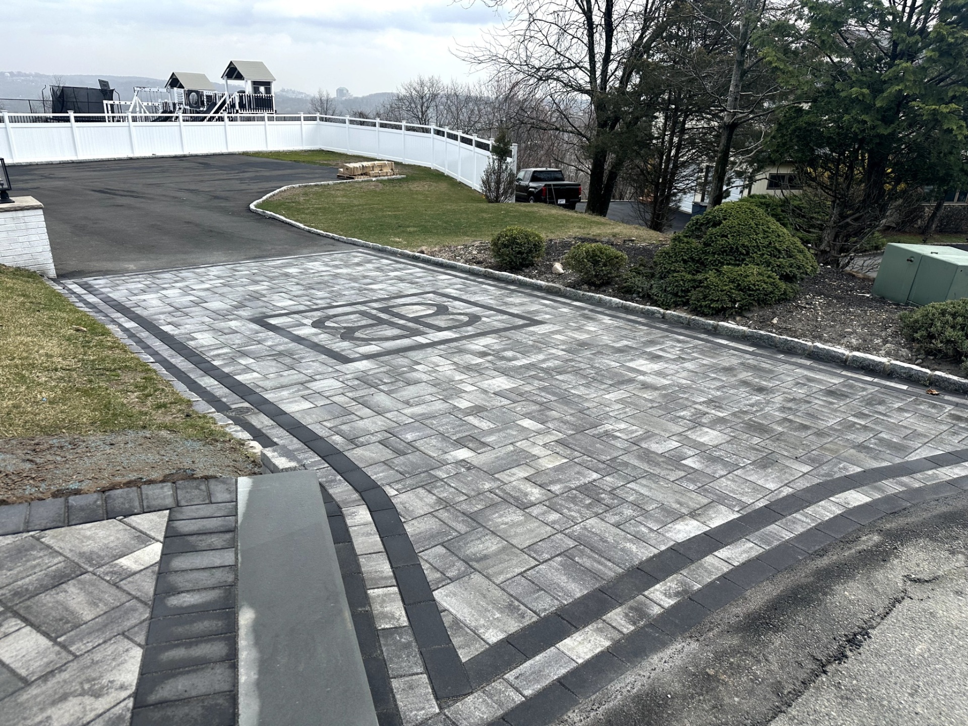 Paver driveway installation in Cedar Grove, NJ by Masonry Pro Construction
