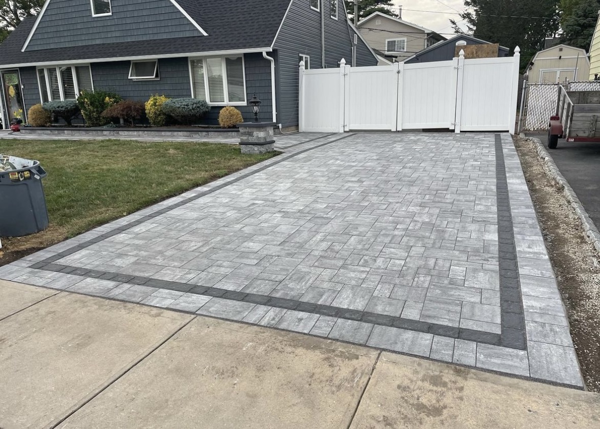 Paver driveway installation in Pompton Lakes, Passaic County, New Jersey